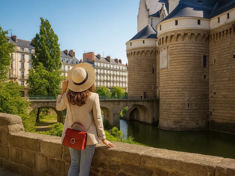 Femme voyageant en France